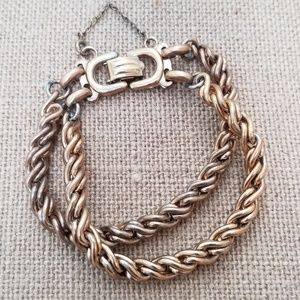 VINTAGE BARCLAY | DOUBLE STRAND GOLD BRACELET, 7"